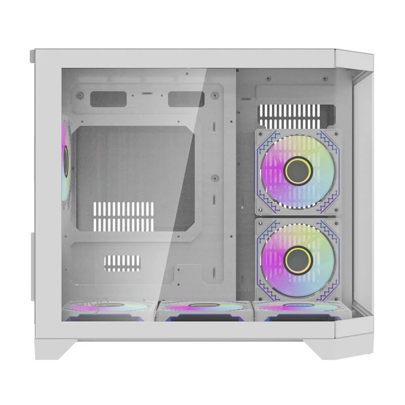 Darflash FT418 caixa de computador + 6 ventoinhas aRGB (branco)