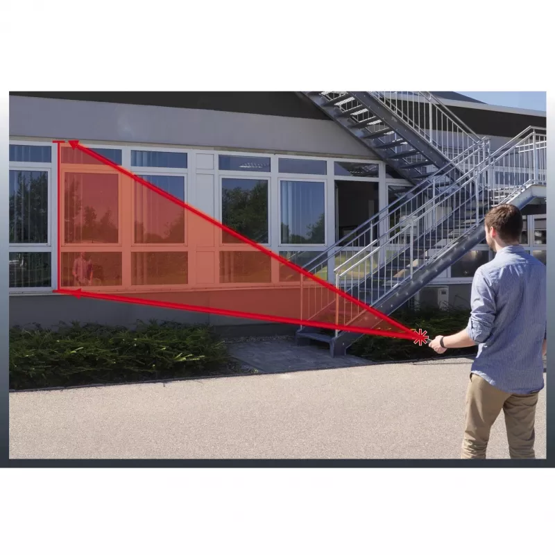Medidor de distância a laser TC-LD 50, medidor de distância preto/vermelho, distâncias de 5 cm – 50 metros