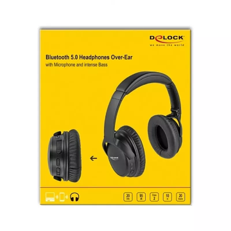 Headset Bluetooth 5.0 DeLOCK