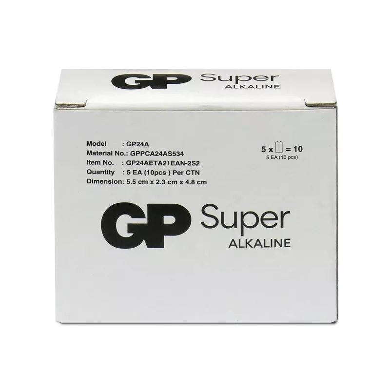 Pilhas alcalinas AAA GP Battery SUPER 1,5V — pack de 10