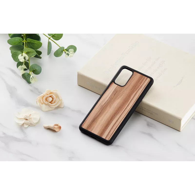 Capa para telemóvel Man and Wood Galaxy S20+ cappuccino preto – capa de proteção para smartphone