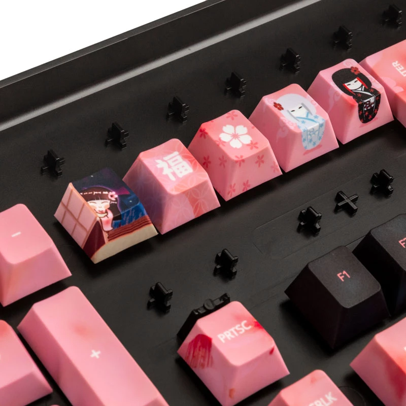 Conjunto de keycaps Traitors ZASHIKI WARASHI (layout UK) – teclas de substituição com design artesanal