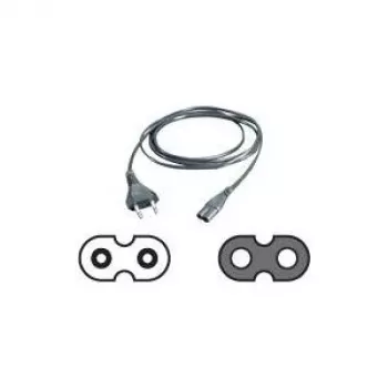 VALUE - Cabo de alimentação - ficha euro (M) para IEC 60320 C7 - corrente alternada 250 V - 2.5 A - 1.8 m - preto (19.99.2096)