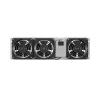 Grelha de ventilação vertical 19 polegadas para armário rack, 3 ventoinhas, 230 V, cinzento