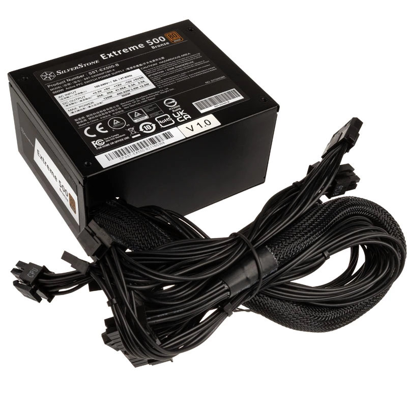 Fonte de alimentação 500 Watt SST-EX500-B Extreme SFX 80 PLUS Bronze - Fonte de alimentação para PC/Servidor - SFX (SST-EX500-B)