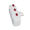 Esperanza ELK307W repartidor elétrico, 3 tomadas com interruptor, branco