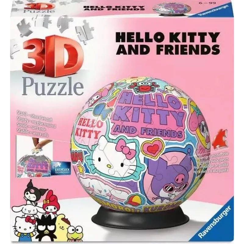 Puzzle Ravensburger Hello Kitty 72 peças Idade recomendada 6 a 99