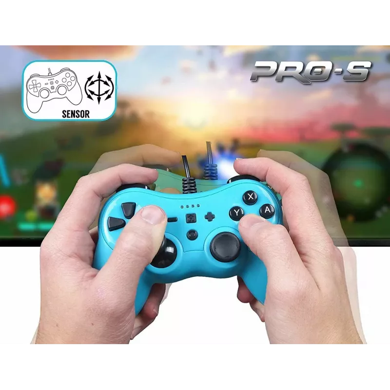 Comando com fios SUBSONIC SA5488-1 Neon Blue — para Nintendo Switch, ligação com fios