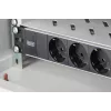 Régua de tomadas de alumínio Digitus DN-95411 3 tomadas de segurança 2 m