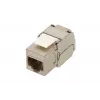 Extralink Keystone CAT6A STP RJ45 módulo keystone metálico angular, porta única