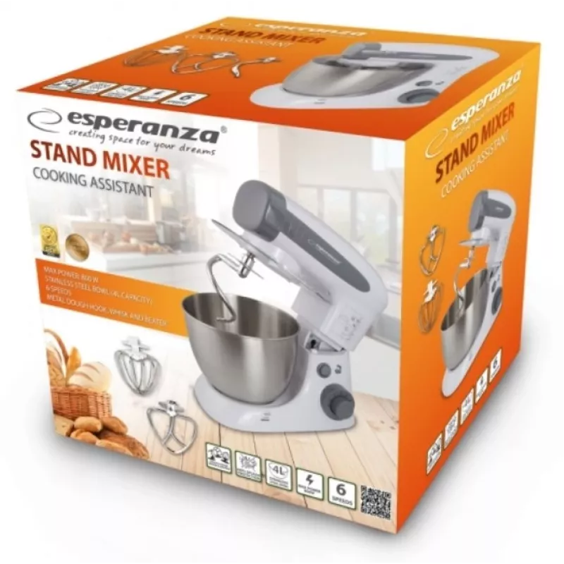 Esperanza EKM024 Cooking Assistant batedeira de bancada, 800 W, 4 l