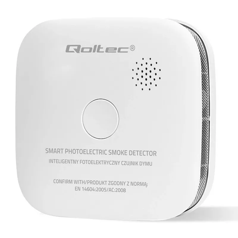 Detetor de fumo sem fios QOLTEC modelo 52653 com alarme de bateria 85 dB