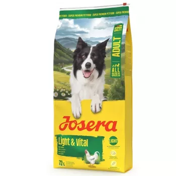Alimento seco para cães JOSERA Adult Light & Vital 12,5 kg — baixo teor de gordura 7,5%, proteína 29%, frango, para cães adultos com tendência para excesso de peso