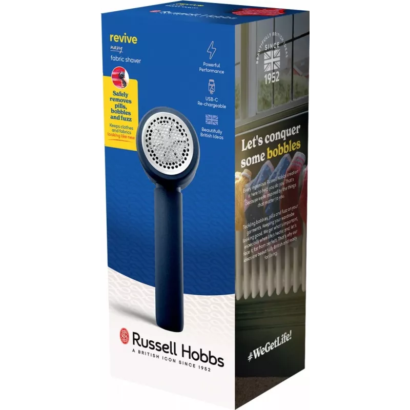 Apara-felpas Russell Hobbs 27660-56 portátil recarregável, removedor de felpas compacto