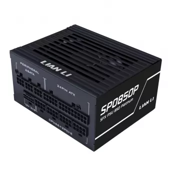 Fonte de alimentação Lian Li SP Series Platinum SFX 850W totalmente modular PCIe 5.1 ATX 3.1 (G9P.SP0850P.B000.EU)