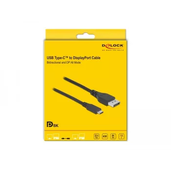 Cabo USB Type-C para DisplayPort DeLOCK 86040 8K 60 Hz 1,5 m