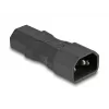 Adaptador de alimentação DeLOCK IEC 60320 C14 para ficha e conector fêmea C13 10A reto preto