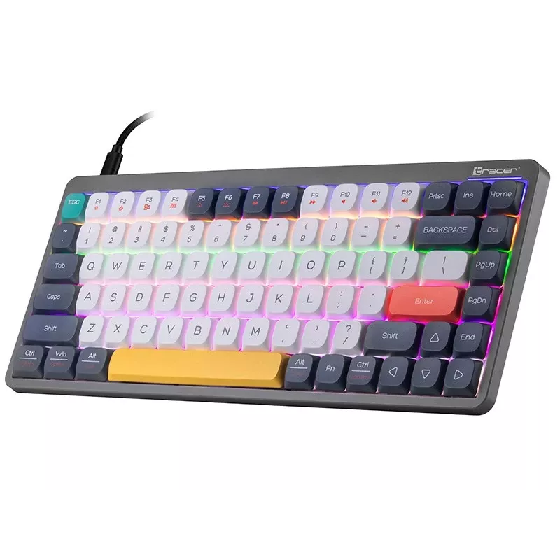 Teclado mecânico Tracer FINA 84 cinzento (Outemu Red Switch) TRAKLA47279