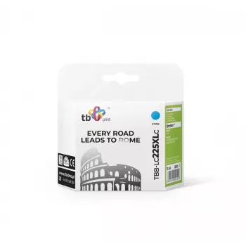 Cartucho de tinta TB compatível com Brother LC225XL ciano novo