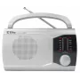 Rádio portátil Eltra EWA prateado — recetor AM/FM, alimentado por pilhas