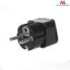 Maclean MCE155 adaptador de ficha universal, tomada UK para ficha UE, preto