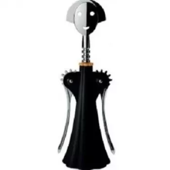 Saca-rolhas de asas Alessi AAM01 B preto 245 mm