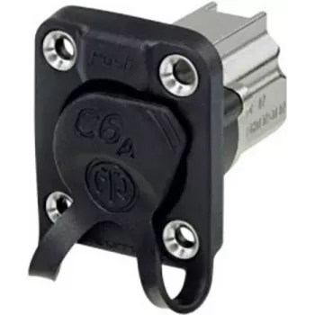 Conector RJ-45 Neutrik NE8FDX-Y6-W, alumínio – preto (NE8FDX-Y6-W)