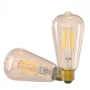 Tellur TLL331191 lâmpada inteligente WiFi de filamento E27, 6 W, 600 lm, 2000–5000K, regulável, âmbar, luz quente / branca