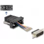 Kit de montagem D-Sub 15 pinos macho para RJ12 fêmea, DELOCK, preto