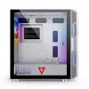 Caixa de PC MODECOM AMIRANI ARGB Midi Tower branca — ATX/ITX, GPU 35 cm, dissipador de CPU 16,5 cm, 2 ventoinhas de 200 mm