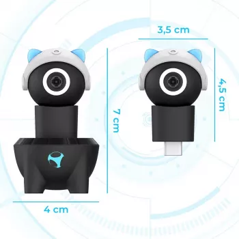Câmara mini HD 2 em 1 Subsonic Playcam 1080 para Nintendo Switch 2 azul-claro