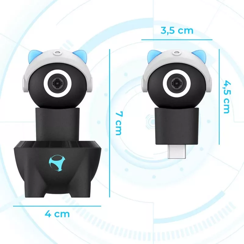 Câmara mini HD 2 em 1 Subsonic Playcam 1080 para Nintendo Switch 2 azul-claro