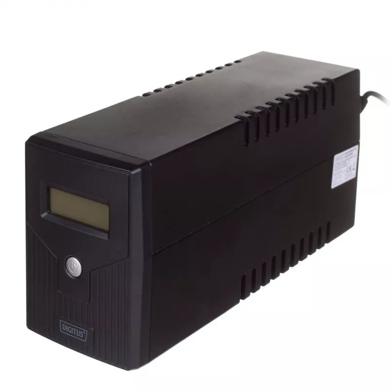UPS Line-Interactive DIGITUS, 800VA/480W 12V/9Ah X1 bateria, 2x tomada CEE 7/7, RJ-11, LCD (DN-170064-LCD)