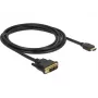 DeLOCK - Cabo de vídeo - Single Link - HDMI / DVI - DVI-D (M) para HDMI (M) - 2 m - Isolamento triplo - Preto - Parafusos serrilhados