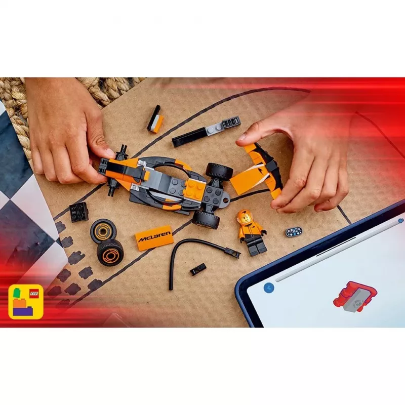 LEGO City F1 Racer McLaren Racing Car 60442 — conjunto de construção, 86 peças, 1 minifigura, a partir dos 6 anos
