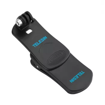 Suporte para mochila Telesin GP-JFM-003 para action cams, suporte universal compatível com alças e bolsas