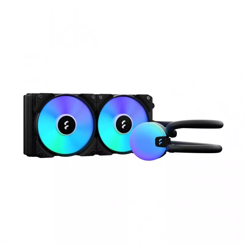 Refrigeração líquida tudo-em-um Fractal Design Lumen S24 v2 RGB — radiador de 240 mm, ventoinha RGB de 120 mm, preta