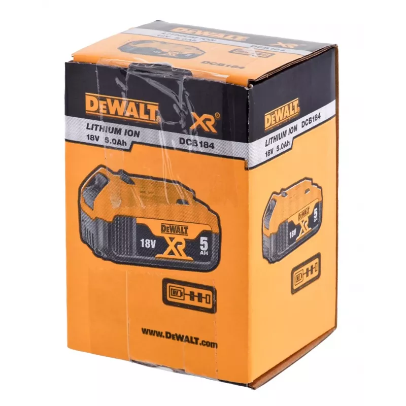 Bateria Dewalt 18V XR 5Ah Li-Ion Slide Pack para ferramentas elétricas