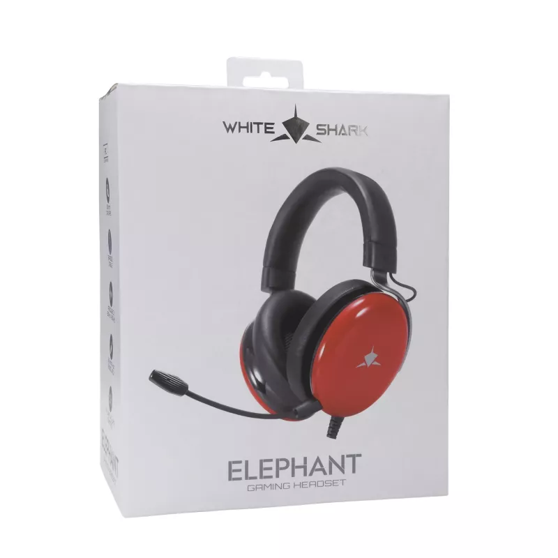 Auscultadores White Shark GH-2540 Elephant vermelho