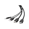 Cabo combo Belkin Secure KVM - cabo de vídeo / USB / áudio - conforme TAA - USB, mini-jack, HDMI (M)