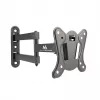 Suporte de parede para TV/monitor Maclean MC-417 totalmente articulado 13-32 30kg máx. VESA 100x100 preto com pintura em pó suporte universal ajustável distância à parede ajustável rotativo inclinável