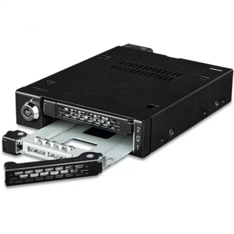 Adaptador para baía de unidade icy dock MB092VK-B para 2 x 6,3 cm U.2 / U.3 NVMe SSDs em baía de 3,5 polegadas (preto)