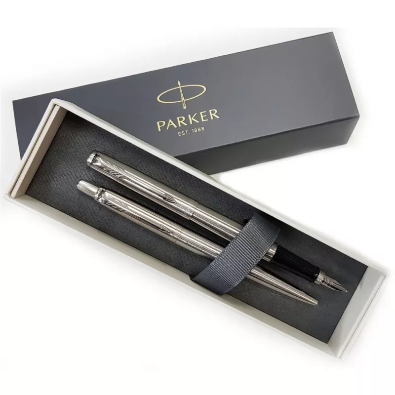 Conjunto de canetas Parker 2093258 preto, prateado 2 unid.