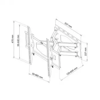 Suporte de TV de mesa ART AR-65 para ecrãs planos 2,03 M (80) preto parede