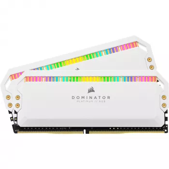 DIMM 32 GB DDR5-5200 2x 16 GB kit duplo branco Dominator Platinum RGB INTEL XMP