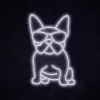 Luz néon MANTA Manta SNL66WH French Bulldog White — letreiro de néon LED decorativo em forma de buldogue francês