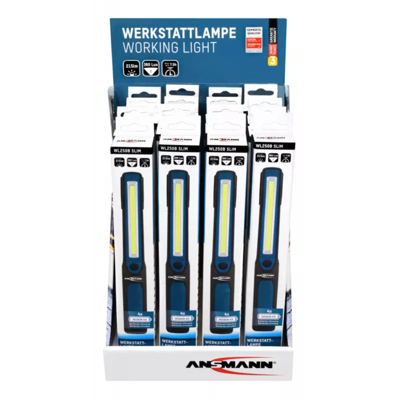 Lanterna de mão Ansmann WL250B preto azul COB LED 3 W 215 lm