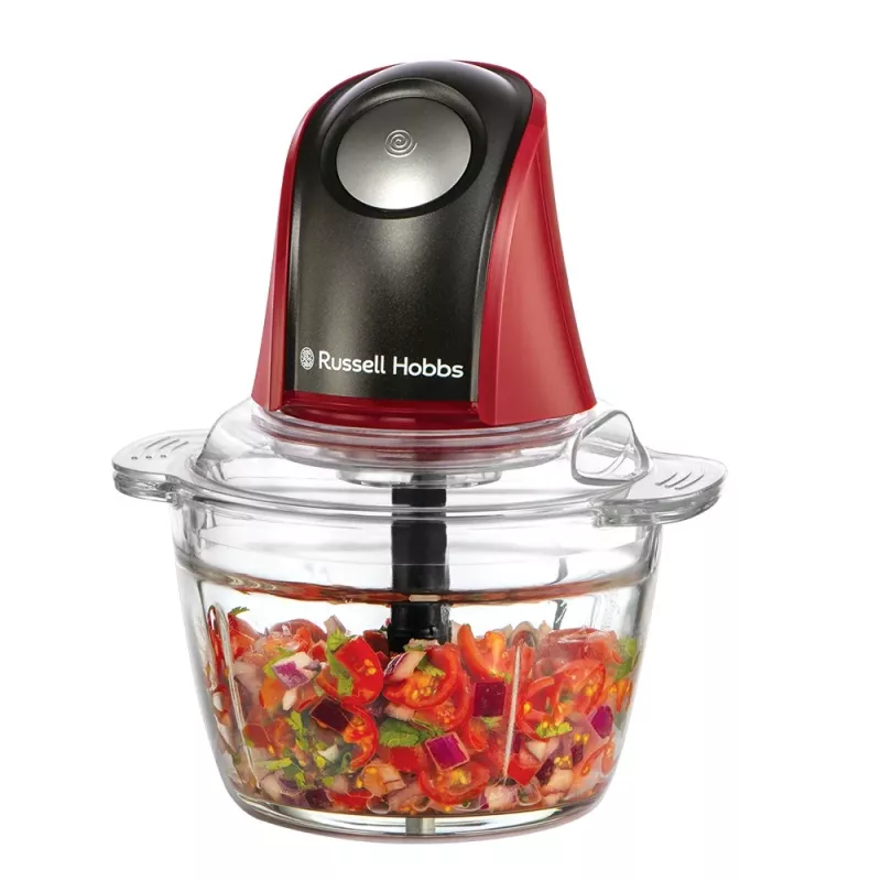 Picadora elétrica Russell Hobbs 27130-56 0,5 L 200 W preto, vermelho, transparente