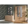 Roupeiro Topeshop ROMANA 160 SON 11 prateleiras 4 portas carvalho