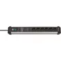 Extensão elétrica Brennenstuhl 1391010600 3m 6 tomadas AC interior preto prata
